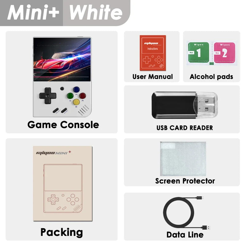 MIYOO Mini Plus Portable Retro Handheld Game Console V2 Mini+ IPS Screen Classic Video Game Console Linux System Children's Gift