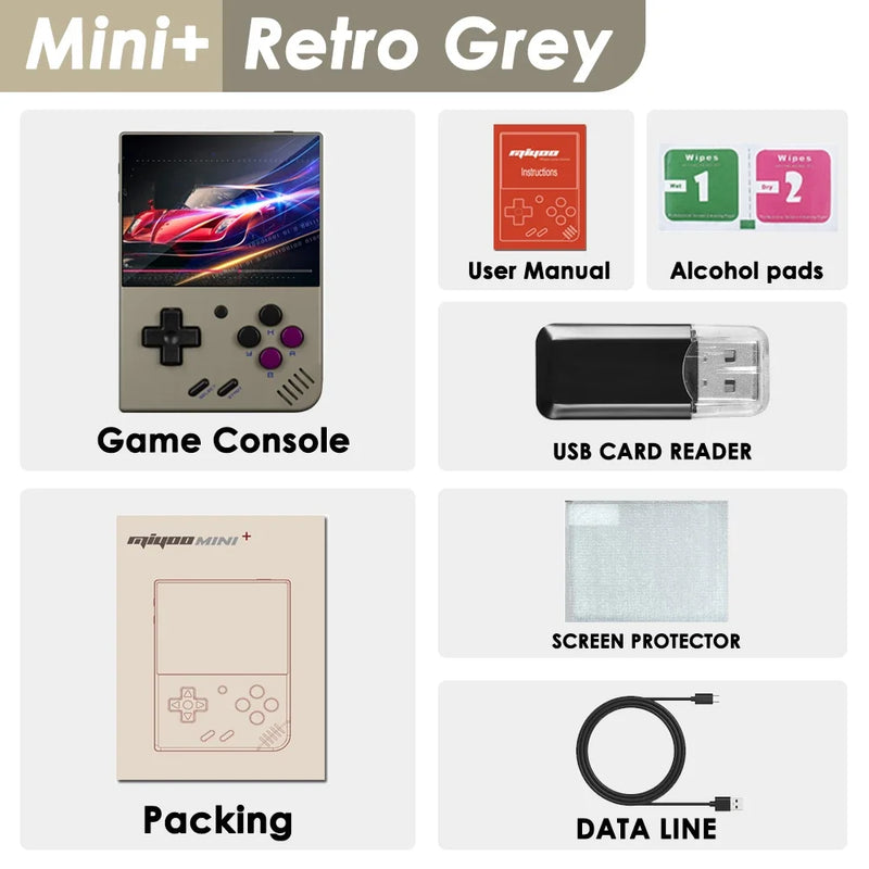 MIYOO Mini Plus Portable Retro Handheld Game Console V2 Mini+ IPS Screen Classic Video Game Console Linux System Children's Gift